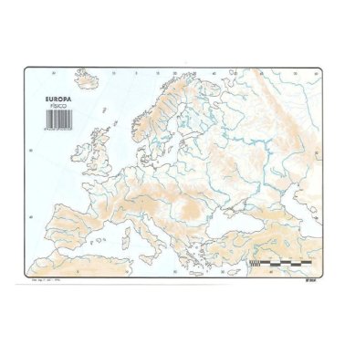 Mapa Mudo Europa Físico