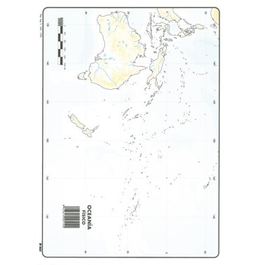 Mapa Mudo Oceania Físico