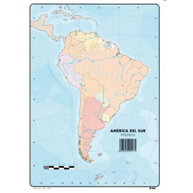 Mapa Mudo América Sur Físico