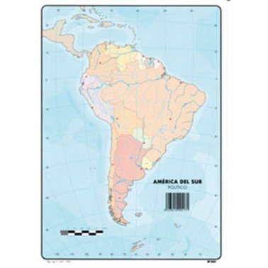 Mapa Mudo América Sur Político