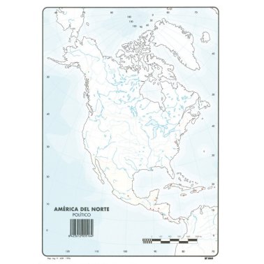 Mapa Mudo América Norte Político