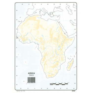 Mapa Mudo África Físico