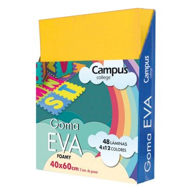 Goma Eva Campus College 400 x 600 mm. Amarillo