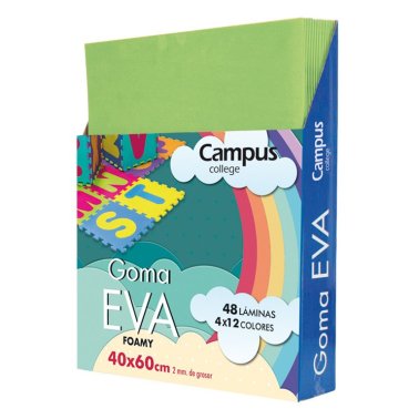 Goma Eva Campus College 400 x 600 mm. Verde Manzana