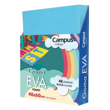 Goma Eva Campus College 400 x 600 mm. Azul Cielo