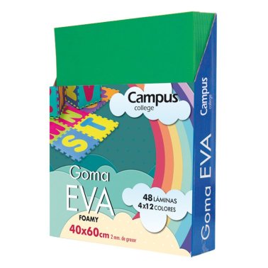 Goma Eva Campus College 400 x 600 mm. Verde Oscuro