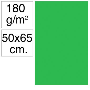 Cartulina Campus 500 x 650 mm. 180g. Verde Billar