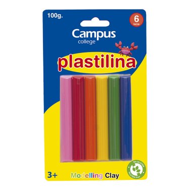Plastilina Campus College 100g. 6 Colores