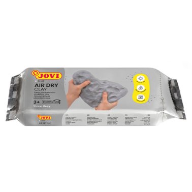 Pasta para modelar endurecible Air Dry Jovi 500g Gris