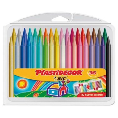 Ceras Plásticas Bic Plastidecor Kids 36 Colores