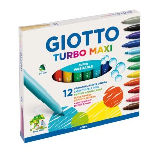 Rotuladores Giotto Turbo Maxi 12 Colores