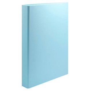 Carpeta Anillas Plus Office 4 Folio Cartón Forrado PP 4/25mm Azul Pastel