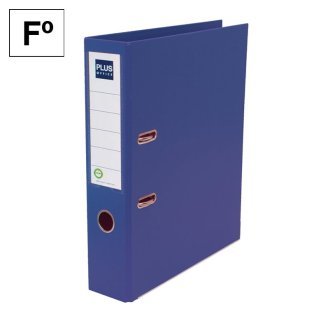Archivador Plus Office Folio Lomo 75 mm Azul
