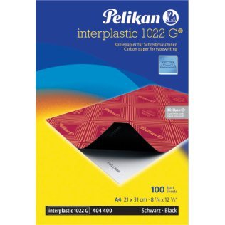 Papel Carbón Pelikan A4 100 Hojas Interplastic Negro