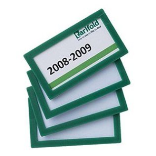 Marcos de identificación adhesivos Tarifold Pack 4 unid verde