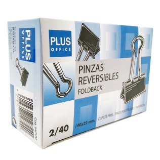 Pinza Sujetapapeles Reversible Plus Office Nº 40-40x22 mm /12 ud.
