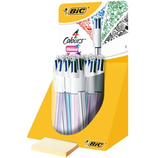 Bolígrafo Tinta Aceite Bic 4 Colours Shine 4 Colores /20 ud.