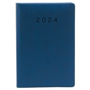 Agenda Plus Altea 2024 Azul B5 Día Página tacto Cuero