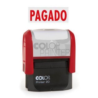 Sello Automático Colop Printer 20 \"Pagado\" Rojo