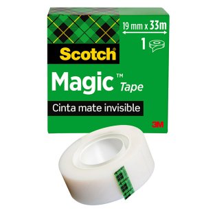 Cinta Adhesiva Invisible 3m Scotch magic 19mm x 33m