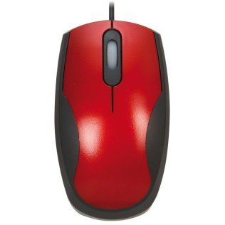 Ratón Óptico Plus Rojo/Negro