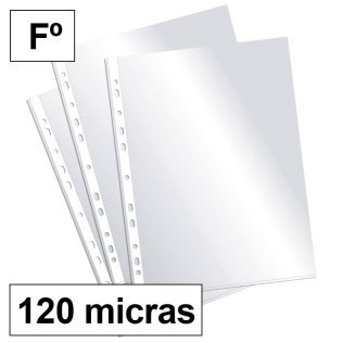 Fundas Multitaladro Plus Office Folio Cristal 120 Micras