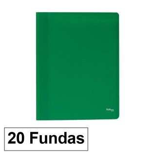 Carpeta Flexible Plus Office A4 Verde 20 Fundas