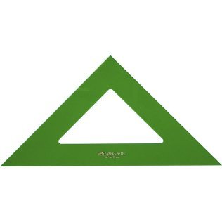 Escuadra Faber-Castell Gama Verde Plástico 25 cm.
