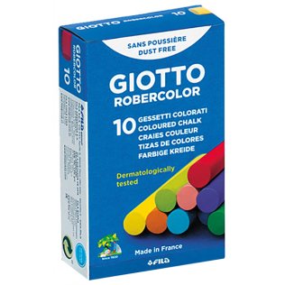 Tizas de Colores Giotto Robercolor Caja 10 unidades