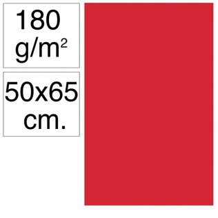 Cartulina Campus 500 x 650 mm. 180g. Rojo