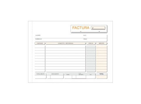 Talonario Facturas Plus Office Apaisado 153 x 109 mm Duplicado 50 Juegos