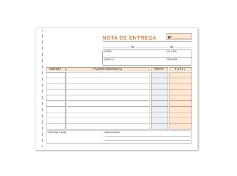 Talonario Entregas Plus Office 207 x 145 mm Duplicado 50 Juegos