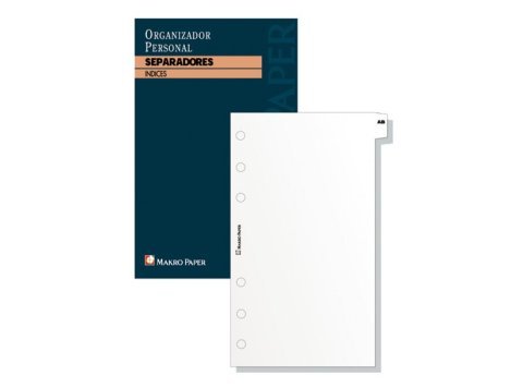 Separadores Agenda Plus Office 6 Taladros y 20 Hojas 7" 97 x 170 mm