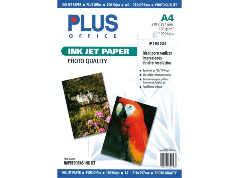 Papel Fotográfico A4 Plus Office Inkjet Paper 1440 Dpi 100g 100 Hojas