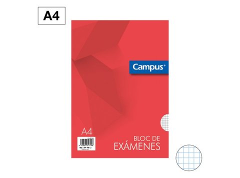 Bloc Exámen Campus College A4 40 Hojas 60g Cuadrícula 4 mm