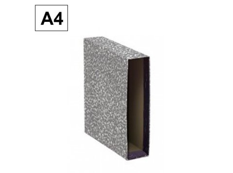Caja Archivador Az Plus Office A4 Gris Jaspeado