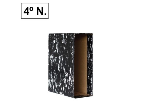 Caja Archivador Az Plus Office 4º Natural Negro Jaspeado