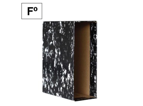 Caja Archivador Az Plus Office Folio Negro Jaspeado