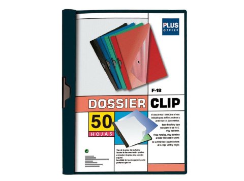 Dossier Plus Office F-18 Pinza Metálica A4 Negro 50 Hojas