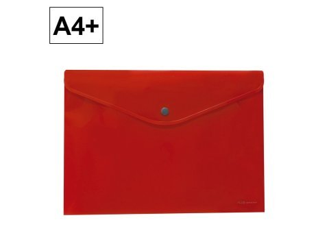 Sobre 2020 Plus Office A4+ Plástico Apaisado Broche Rojo