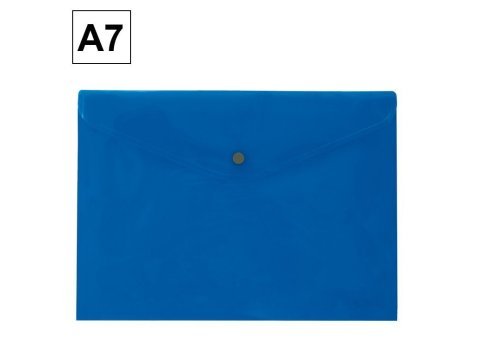 Sobre 2017 Plus Office A7 Plástico Apaisado Broche Azul