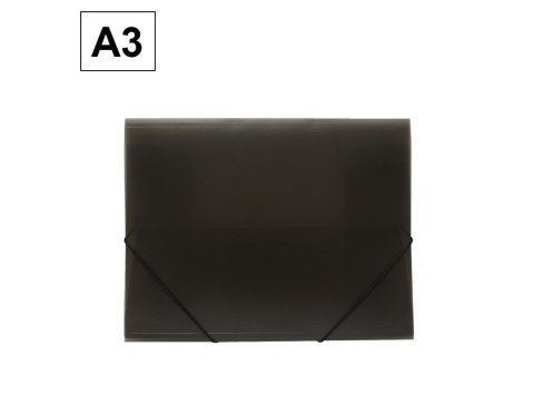 Carpeta Plus Office A3 Plástico Gomas y Solapas Humo