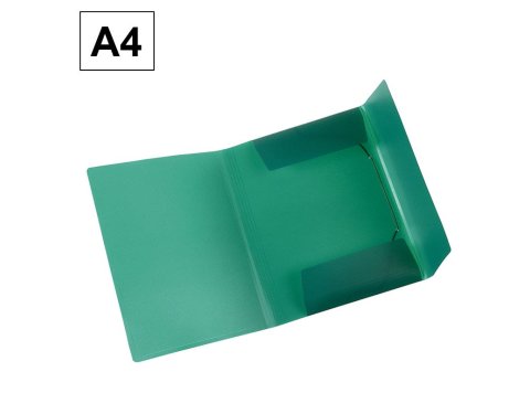 Carpeta Plus Office A4 PP Gomas y Solapas Verde