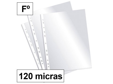 Fundas Multitaladro Plus Office Folio Cristal 120 Micras
