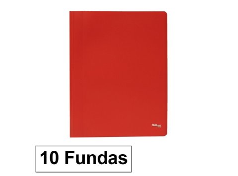 Carpeta Flexible Plus Office A4 Plástico Rojo 10 Fundas