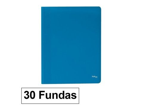 Carpeta Flexible Plus Office A4 Plástico Azul 30 Fundas