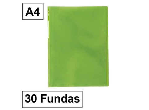 Carpeta Plus Office 6030 A4 Plástico 30 Fundas Verde