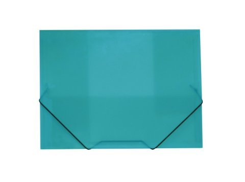 Carpeta Plus Office A4+ Plástico Gomas y Solapas Traslúcida Turquesa
