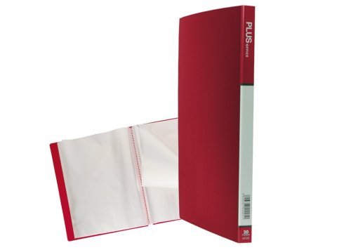 Carpeta Plus Office A4 Plástico Rígido 20 Fundas Rojo