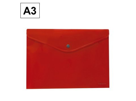 Sobre 2023 Plus Office A3 Plástico Apaisado Broche Rojo